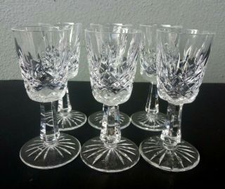 Galway - Clifden - Fine Cut Crystal Cordials Liquor Glasses - Set Of 6