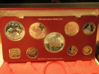 1976 COMMONWEALTH OF THE BAHAMAS FRANKLIN 9 COIN PROOF SET. 2