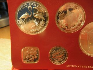 1976 COMMONWEALTH OF THE BAHAMAS FRANKLIN 9 COIN PROOF SET. 3