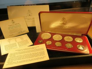 1978 Commonwealth Of The Bahamas Franklin 9 Coin Proof Set.