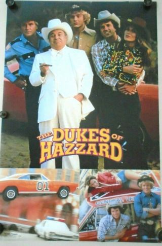 Dukes Of Hazard " Cast " - Poster 267 / Exc. ,  Cond.  / 22 X 34 1/2 "
