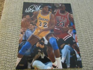 Magic Johnson & Michael Jordan 8x10 Photo No