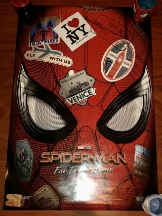 Spider - Man Far From Home Theatrical Movie Poster Double Sided 27”x40”