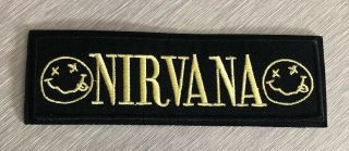 Nirvana Iron / Sew On Patch Usa Seller Grunge Kurt Cobain Rock Band Music