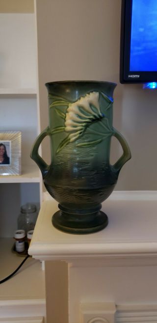 Vintage Roseville Pottery Green Ceramic Vase