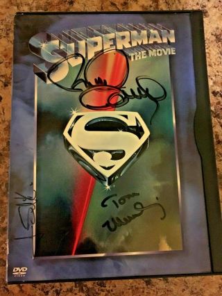 Superman The Movie Dvd Case Richard Donner Autograph Mankiewicz Smolinski
