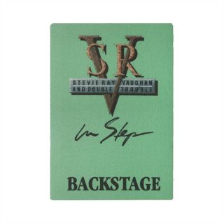 Stevie Ray Vaughan Authentic 1989 In Step Tour Satin Backstage Pass Otto