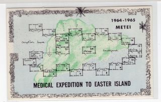 Chile Isla De Pascua Easter Island Moai Il De Paque 1965 Medical Expedition