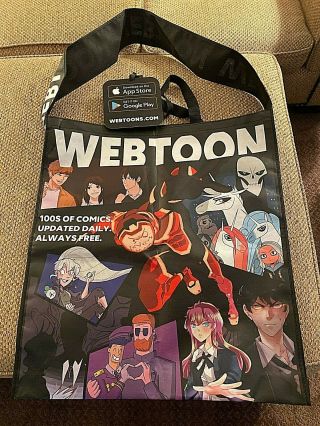 LA COMIC CON 2019 Exclusive - Webtoon very Large Convention Tote Bag with Tag 2
