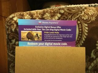 The Lion King (2019),  Digital Code Only,  From 4k Ultra - Hd (uhd) Blu - Ray