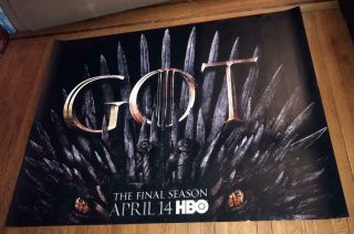 Hbo Tv Game Of Thrones The Final Season 5ft Subway Poster 13 2019 Got