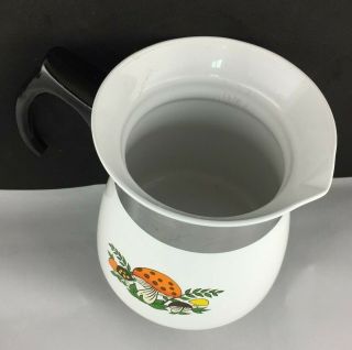 Vintage Corning Ware Merry Mushroom Retro 7 Cup Tea Pot P - 107 w Lid 2