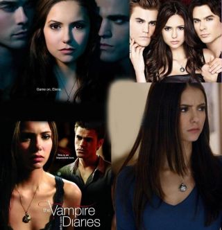 Boxed Vampire Diaries Elena Silverpt Ab Crystal Vervain Locket Pendant Necklace