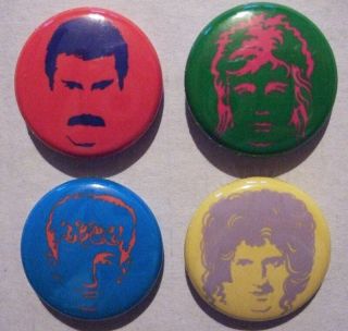 Queen Hot Space Album Cover Set Of Four 25mm Badge Button Pins