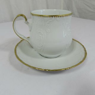 Simply Anna Weatherley Set Of 2 2003 Gold Rim Cup Saucer Wedding