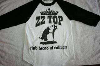 Zz Top T - Shirt Concert 2005 Club Tacos Al Cabron Zz Top Shirt Collectible Sm