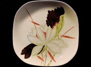 Vintage Red Wing Lotus (bronze) Dinner Plate 10 - 3/8 " Usa Made Ca.  1948 - 1957