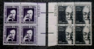 Buffalo Stamps: Scott 1294 - 1295 Americans Plate Blocks,  Nh/og,  Fv = $24