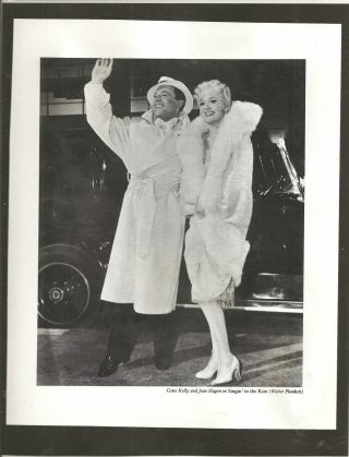 Vintage Media Image Of Gene Kelly And Jean Hagen In Singin 