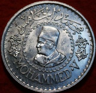 Uncirculated 1956 Morocco 500 Francs Silver Foreign Coin