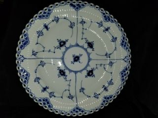 Vintage Royal Copenhagen Blue Fluted Full Lace Dinner Plate 1084