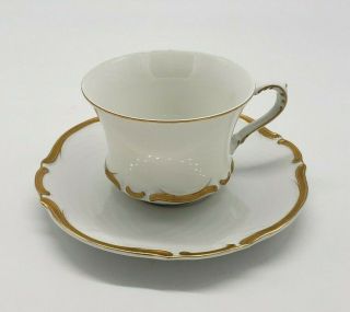 Harmony House Fine China Tea Cup and Saucer Golden Starlight 3668 Handpainted 3