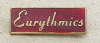 Eurythmics Very Rare Metal Badge Pin Annie Lennox 80 