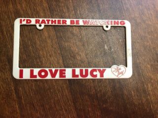 I Love Lucy License Plate Frame