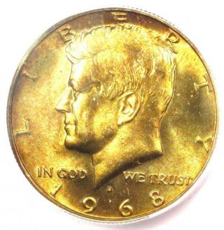 1968 - D Kennedy Half Dollar (50c Coin) - Icg Ms67 - Rare In Ms67 - $910 Value