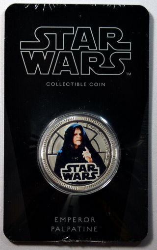 2011 Niue $1 Star Wars - Emperor Palpatine Silver Plated Coin in Card - 2