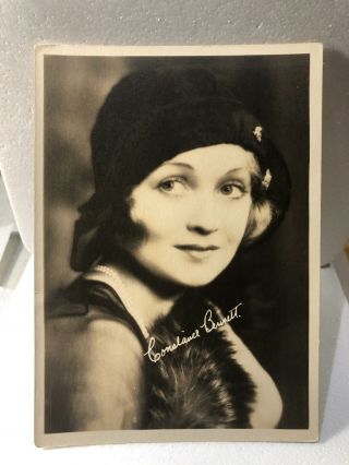 Vintage Constance Bennett Promo Fan Photo Black White Facsimile Signature 5x7