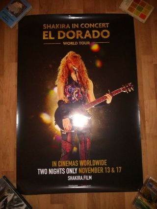 Shakira El Dorado 2019 Movie Poster 27 " /40 " Theatrical Concert Release 11/13/19