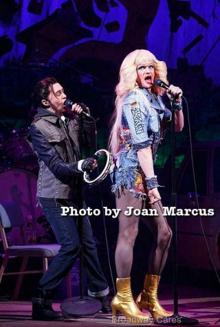 Lena Hall,  John Cameron Mitchell,  Cast Signed Stage HEDWIG Tambourine 3