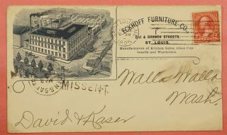 1895 Cover Eckhoff Furniture Co Advertising St Louis Missouri Mo