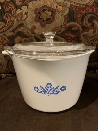 Corning Ware Blue Cornflower 2 Qt/8 Cup Saucemaker With Lid P - 65 - B