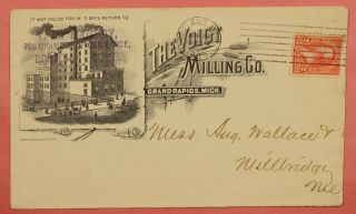 1895 Cover Voigt Milling Co Advertising Grand Rapids Michigan Mi Portland Me Can