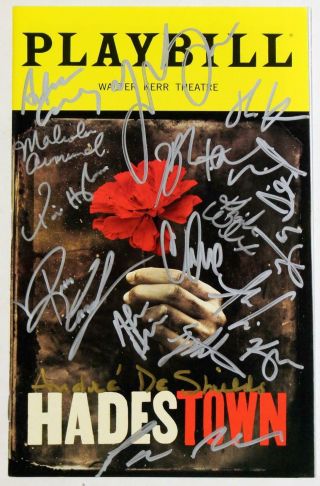 Full Cast Reeve Carney,  Andre De Shields Signed Hadestown Opening Night Playbill