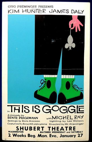 Triton Offers 1958 Broadway Tryout Poster This Is Goggle Saul Bass Art