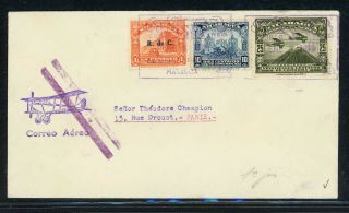 Nicaragua Postal History: Lot 9 1930 35c,  1c Pt Air Managua - Paris $$$