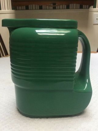 Vintage Hall Westinghouse Emperor Covered Pitcher In Green No Damage