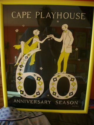 Edward Gorey Signed,  Numbered Cape Playhouse Cape Cod Stunning Window Card 1987