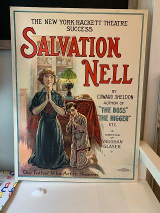 1911 Salvation Nell Poster On Board Uncensored Edward Sheldon