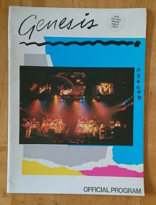 1981 Genesis Abacab Uk Tour Programme With Rare Lyric Sheet - Like