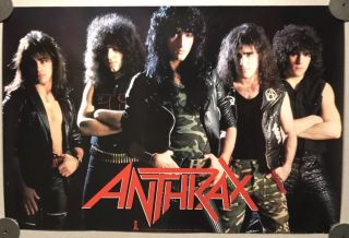 Anthrax Poster Vintage 1985 Promo,  Band Portrait,  Island Record 36x24