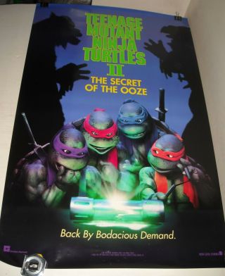 Rolled 1991 Tmnt Ii Teenage Mutant Ninja Turtles Ii Secret Of The Ooze Poster