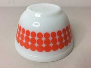 Vintage Pyrex Orange Dot 401 Mixing Bowl 1.  5 Pint -