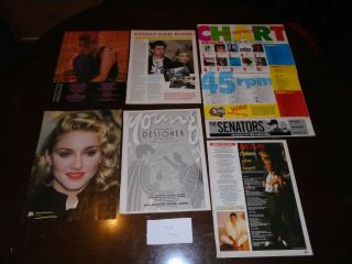 Madonna - Music Advert Poster,  Songwords,  Article Clipping - 1986 - 1991 - No 3