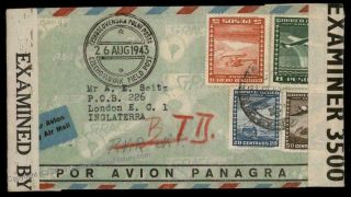Chile Panagra Airmail Czech Legion England Cover Polni Posta Feldpost 72192