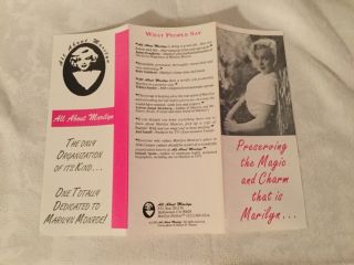 10 Marilyn Monroe Vintage Promotional Pocket 1993 All About Marilyn