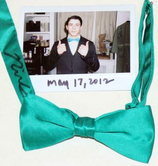 Nick Jonas Signed & Stage Worn Broadway How To Succeed In Business Bow Tie
